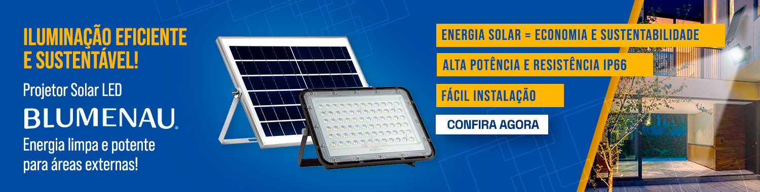 Projetor Solar LED Blumenau.