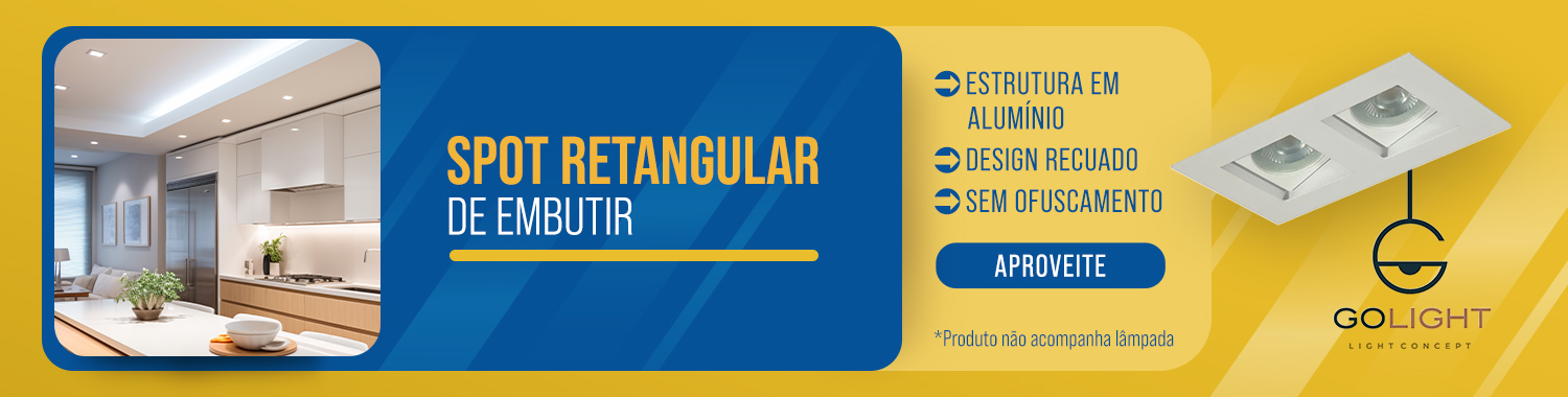 Spot Embutir Retangular Golight