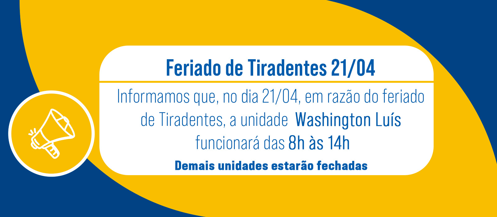 Feriado Sexta-feira Santa 21/04