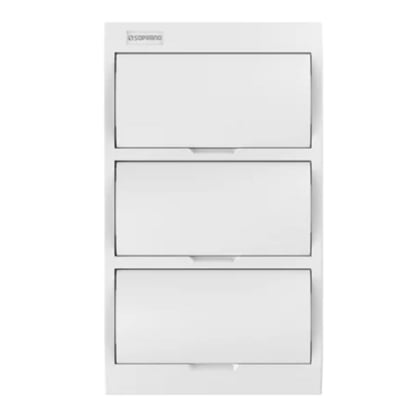 Quadro PVC Sobrepor 36 Disjuntores DIN Porta Opaca - Soprano