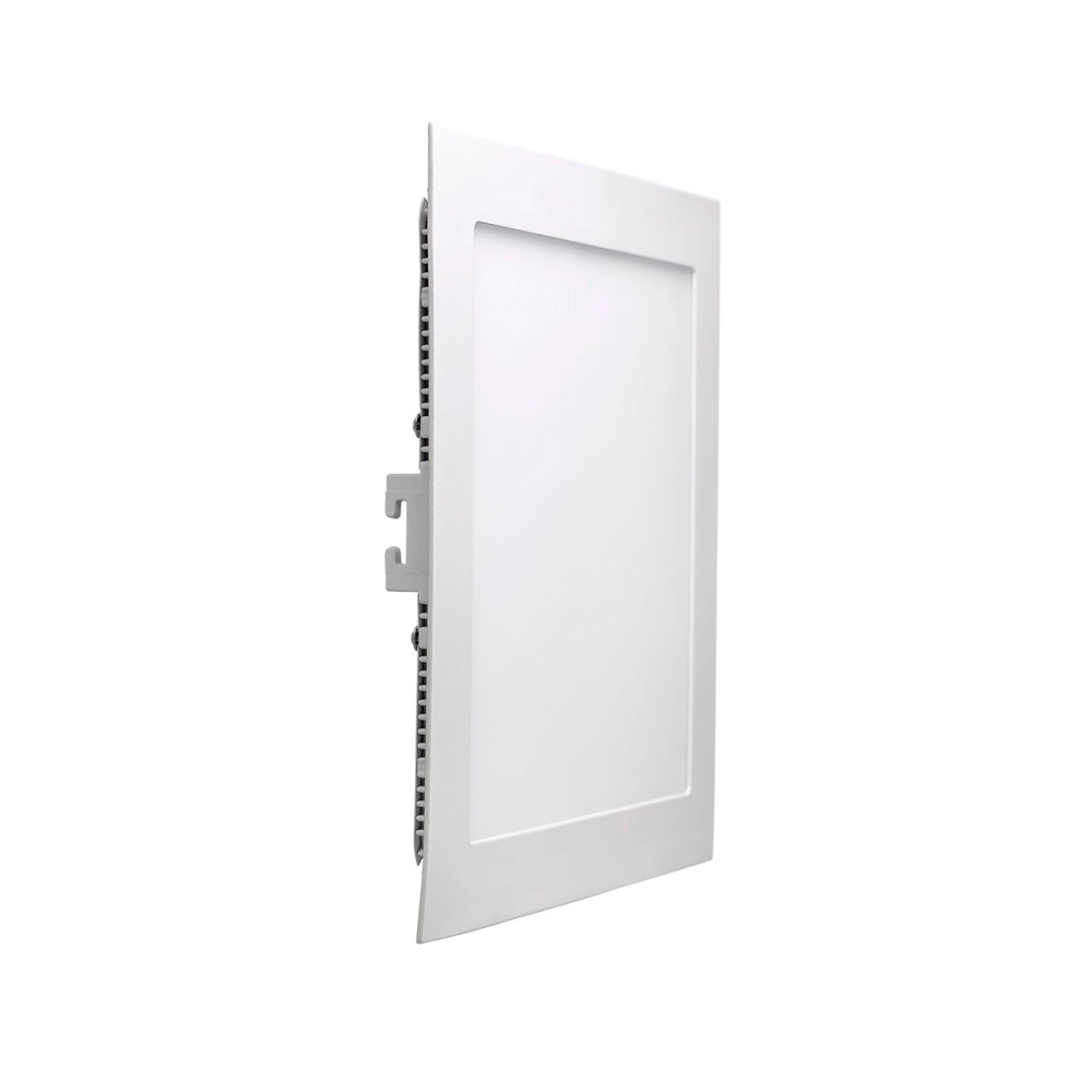 Painel Led Quadrado Embutir 3W Bivolt Luz Amarela 8,5 cm - Galaxy