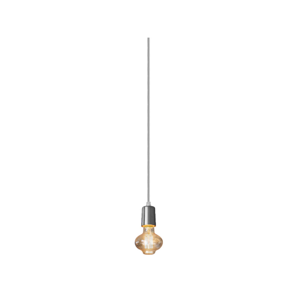 Pendente Orbital em Aluminio Prata E27com Fio de 1m - Kin Light