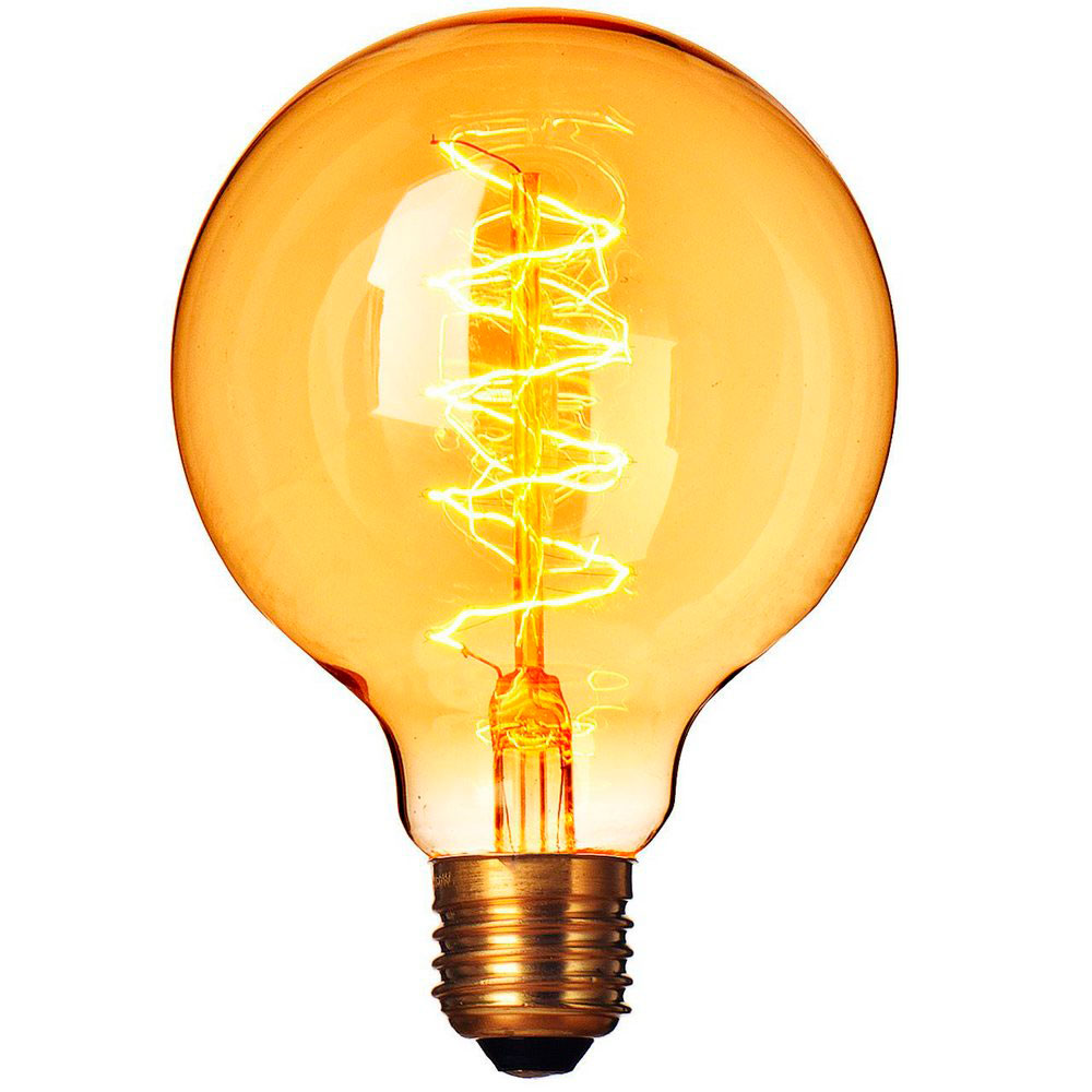 Lampada Filamento de Carbono G125 40W 220V Luz Amarela - Galaxy