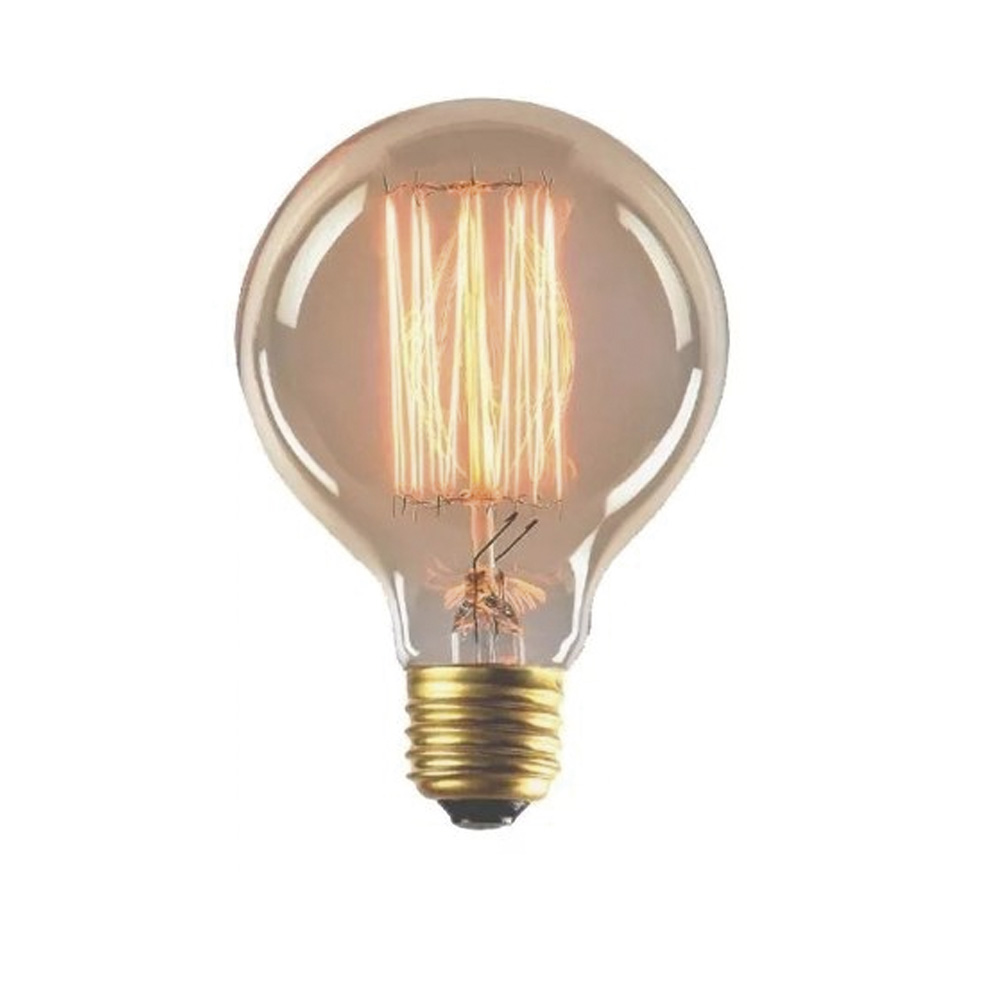 Lampada Filamento de Carbono G80 40W 220V Luz Amarela - MW Import