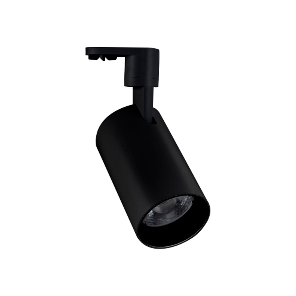 Spot LED de Trilho Preto 12w Bivolt Luz Amarela  - Opus LED