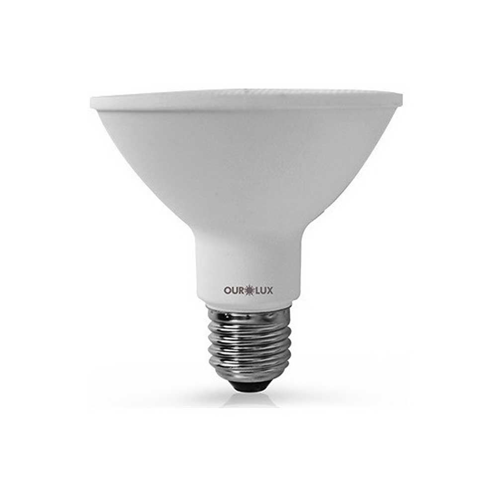 Lampada LED PAR30 9W Bivolt Luz Amarela 36G IP65 - Ourolux