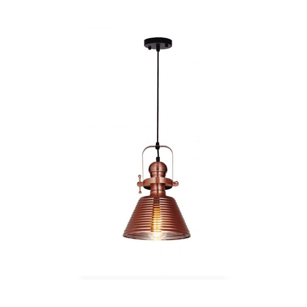 Pendente Glass Cooper em Vidro e Metal para 1 Lampada E27 Cobre - Dinamica Iluminacao