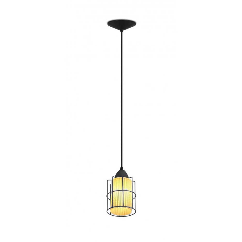 Pendente Virgo Preto 15x11cm p/ 1 Lampada E27 - Nacional Iluminacao