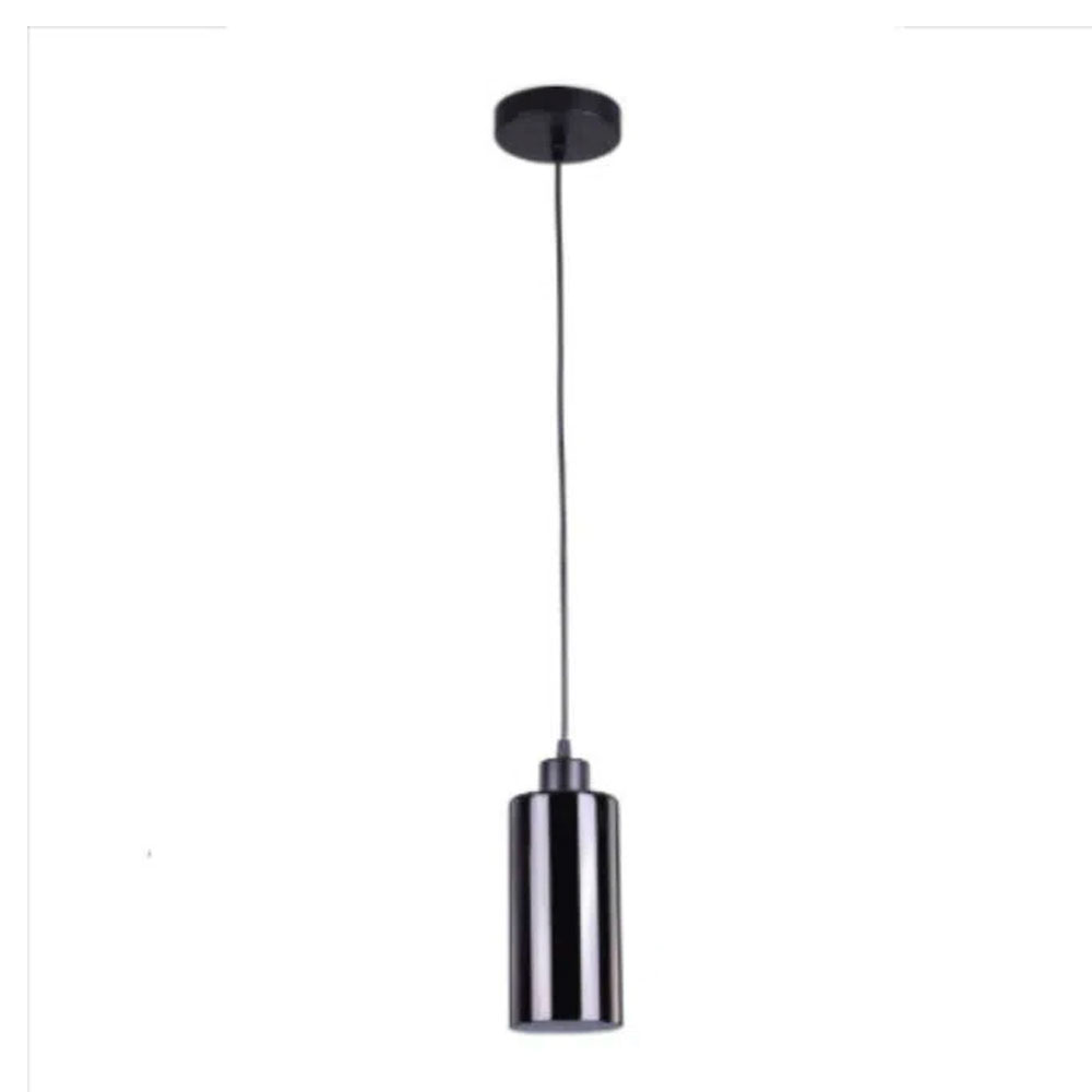 Pendente Vidro Jateado Degrade Preto p/ 1 Lampada E27 - Blumenau