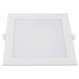 PAINEL LED EMBUTIR 18W BIVOLT LUZ BRANCA 6500K 1400LM QUADRADO 22CM SENSOR DE PRESENCA - OUROLUX