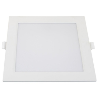 PAINEL LED EMBUTIR 18W BIVOLT LUZ AMARELA 2700K 1400LM QUADRADO 22CM SENSOR DE PRESENCA - OUROLUX