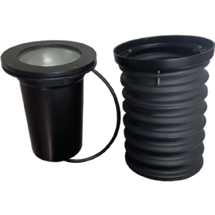 SPOT SOLO EMBUTIR PARA 1 LAMPADA PAR30 INJ KIT PISO ACABAMENTO PRETO - FM LUSTRES