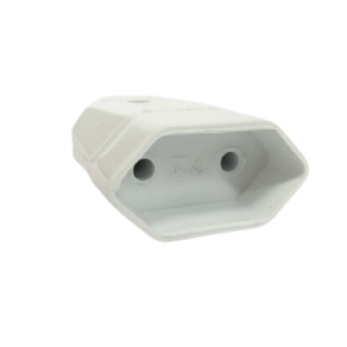 PLUG FEMEA 2P 20A 250V BRANCO - TRANSMOBIL