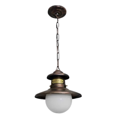 PENDENTE SP ANTIGO BOLINHA ALUMINIO PARA 1 LAMPADA E27 COBRE - IDEAL ILUMINACAO