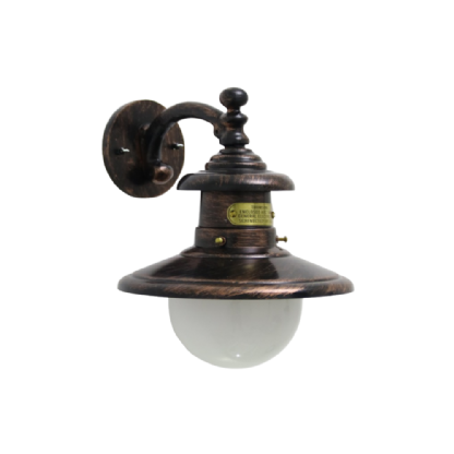 ARANDELA SP ANTIGO BOLINHA ALUMINIO PARA 1 LAMPADA E27 COBRE - IDEAL