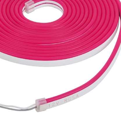 FITA LED NEON 7W/METRO 12V ROSA ROLO COM 5 METROS - GAYA