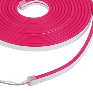 FITA LED NEON 7W/METRO 12V LUZ ROSA ROLO COM 5 METROS - GAYA