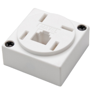 Modulo Tomada 2 Vias RJ11 Branco - Mavel