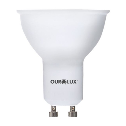 LAMPADA LED DICROICA GU10 6W BIVOLT LUZ AMARELA 3000K 38G 420LM - OUROLUX