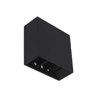 Arandela LED 4W Bivolt Luz Amarela IP65 Preta Facho Regulavel 240 Lumens - Gaya