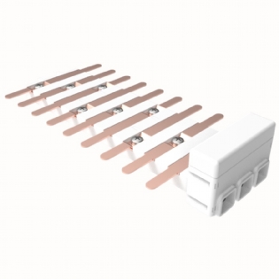 BARRAMENTO P/18 DISJUNTORES TRIFASICO 100A DIN BRANCO