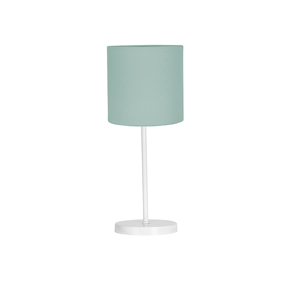 ABAJUR ALUMINIO LORRAN BRANCO COM CUPULUCA DE VIDRO P/1 LAMPADA E27