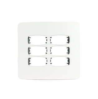 PLACA 4X4 PARA 6 POSTOS SEPARADOS COM SUPORTE BRANCO GRACIA MAXX - ALUMBRA