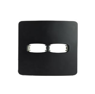 PLACA 4X4 PARA 2 POSTOS COM SUPORTE PRETO GRACIA MAXX - ALUMBRA