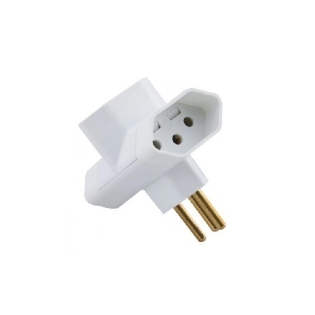 BENJAMIM PINO 3 SAIDAS 2 POLOS + TERRA 10A BRANCO - PIAL LEGRAND