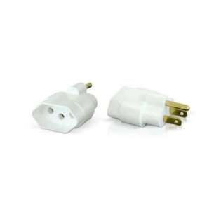 ADAPTADOR REVERSO 2 POLOS + TERRA 15A 250V BRANCO - PIAL LEGRAND