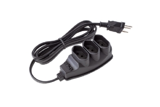 EXTENSAO 3 TOMADA 2P+T 10A PRETO 5 METROS PP