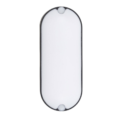 LUMUNARIA TARTARUGA  LED 12W BIVOLT 3000K IP65 OVAL PRETO - GAYA