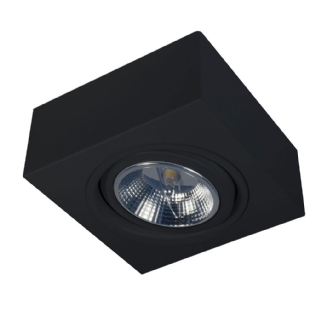 SPOT SOBREPOR PARA 1 LAMPADA AR111 ALOJ DIRECIONAVEL PRETO - GOLII