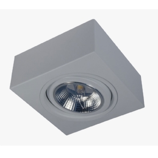 SPOT SOBREPOR PARA 1 LAMPADA AR111 ALOJ DIRECIONAVEL BRANCO - GOLI