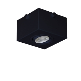 SPOT SOBREPOR PARA FIACAO APARENTE 3E T PARA 1 LAMPADA PAR20 PRETO - GOLI