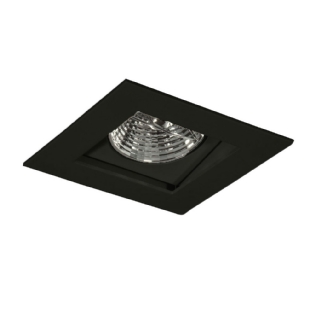 Spot Quadrado Embutir Recuado Aluminio para 1 Lampada AR111 G53 Preto - Goli