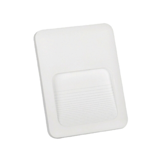 Balizador LED Quadrado Branco 2W Bivolt Luz Amarela - Gaya