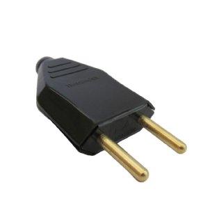 PLUG MACHO 2P 20A 250V PRETO - TRANSMOBIL