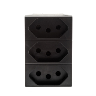MODULO TOMADA 2 POLOS + TERRA TRIPLEX 10A 250V PRETO - PIAL PLUS+