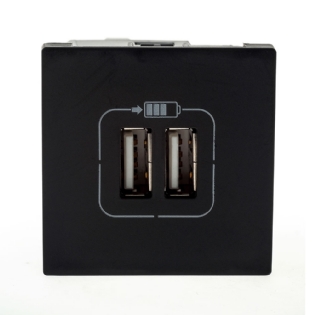 MODULO TOMADA COM 2 USB 2400MA PRETO - PIAL PLUS+