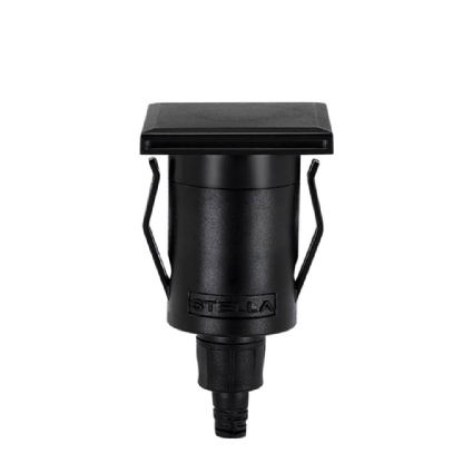 BALIZADOR DE SOLO WAY RING 1W IP67 3000K BIV PRETO - STELLA