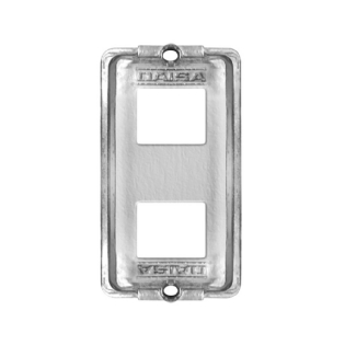 TAMPA PARA CONDULETE 1 COM 2 FURO RJ45 SEM COLAR - DAISA