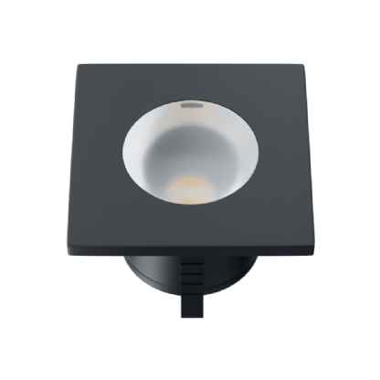 SPOT LED PARA MOVEIS EMBUTIDO 1W BIVOLT 2700K QUADRADO PRETO - LUMINATTI