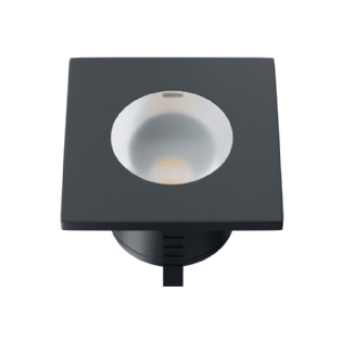 SPOT LED PARA MOVEIS EMBUTIDO 1W BIVOLT 2700K QUADRADO PRETO - LUMINATTI