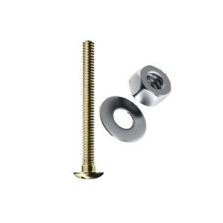 PARAFUSO MAQUINA REDONDO 5/32X1/2 + PORCA E ARRUELA COM 5 PECAS - SFORPLAST