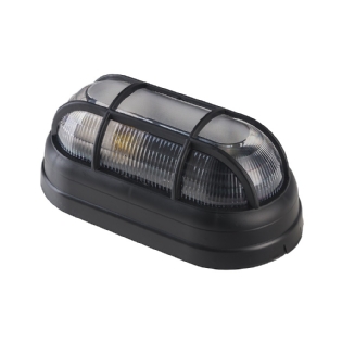 LUMINARIA TARTARUGA 100W PRETA COM GRADE PARA 1 LAMPADA E27 - KIN LIGHT