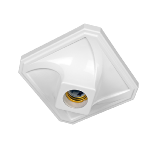 PLAFON COM SOQUETE PORCELANA E27 QUADRADO BRANCO - KIN LIGHT