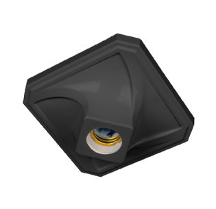 PLAFONIER COM SOQUETE PORCELANA PARA 1 LAMPADA E27 QUADRADO PRETO - KIN LIGHT