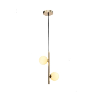 PENDENTE LOUISE GOLD PARA 2 LAMPADAS G9 - HEVVY