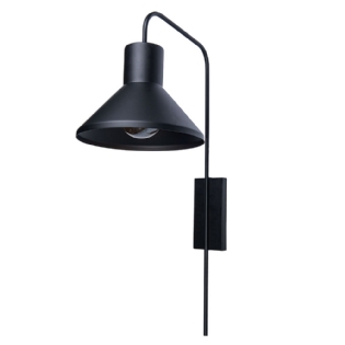 ARANDELA MOOBE TOSS ALUMINIO PARA 1 LAMPADA E27 PRETO - METAL DOMADO